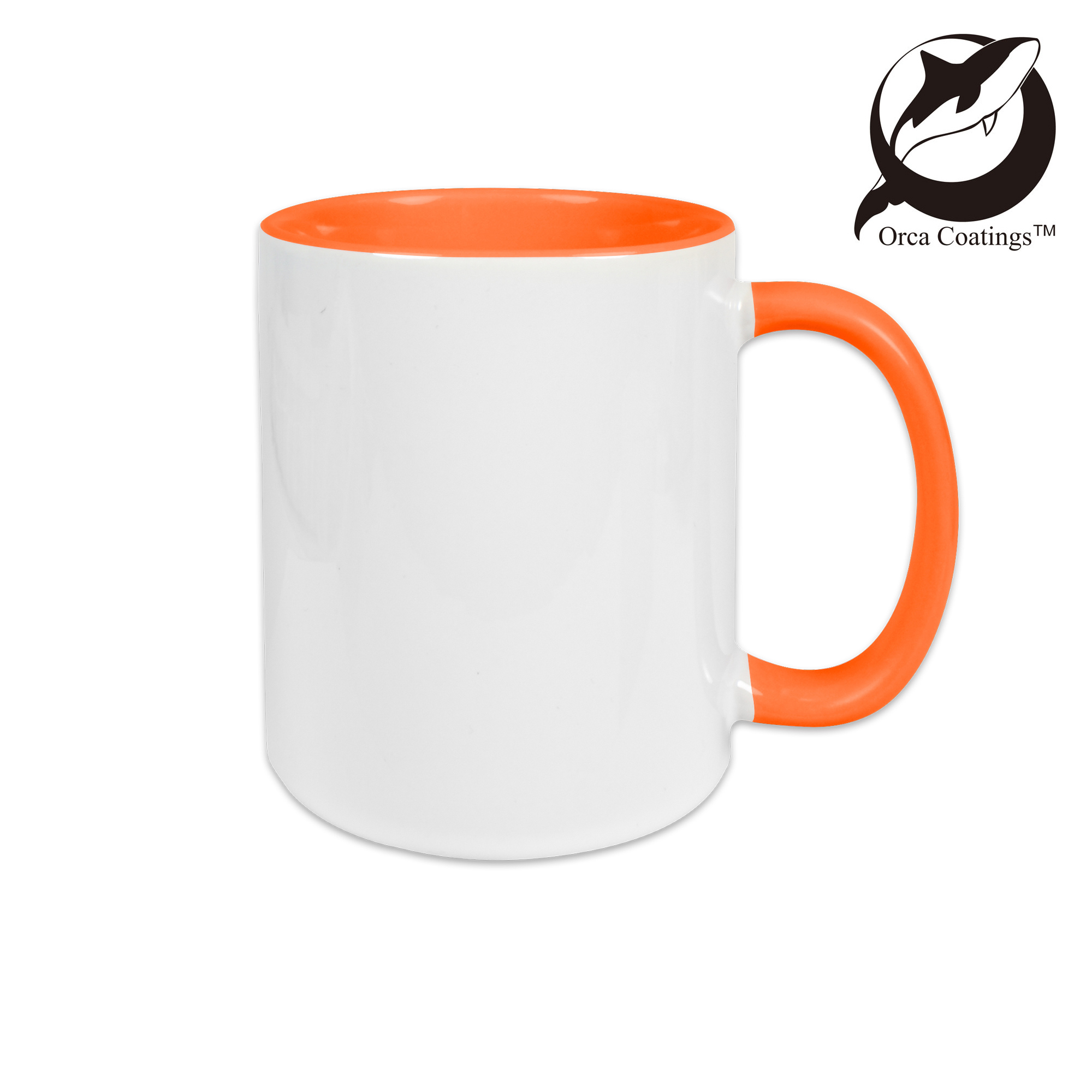 Keramiktasse TWO TONES & HANDLE 11oz, Orca™ Coating, Orange