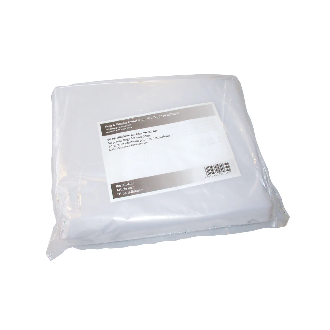 Einwegplastiksäcke, 50 Stück