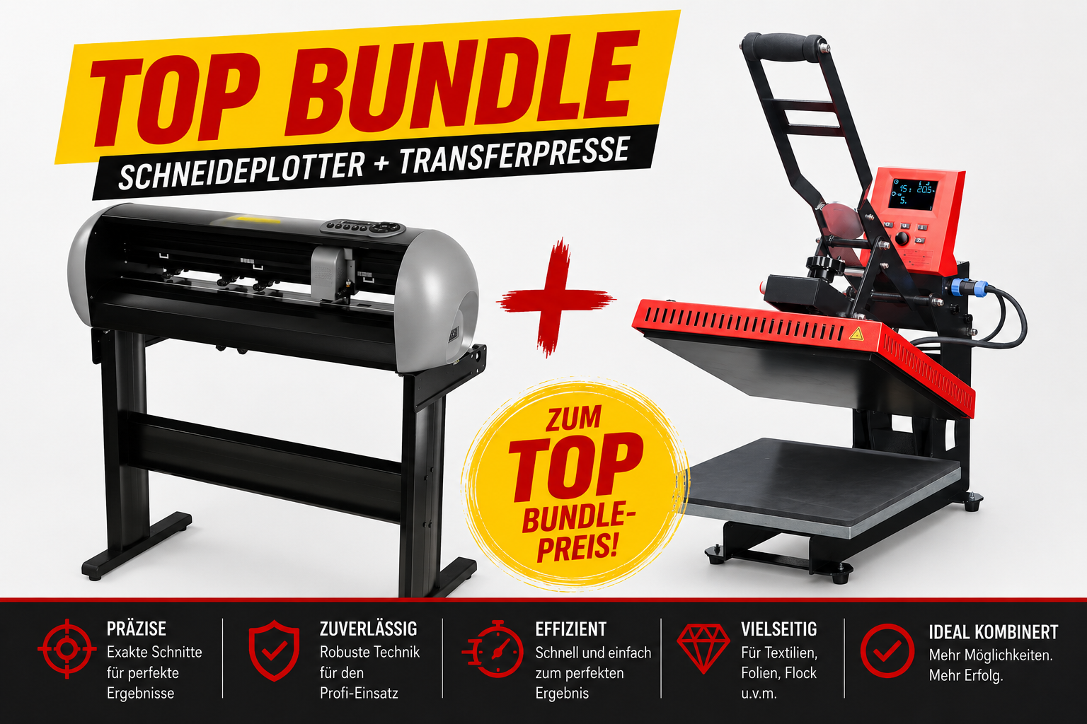 Bundle: Schneideplotter Secabo S60II u. Transferpresse Secabo TC5-smart (38x38)