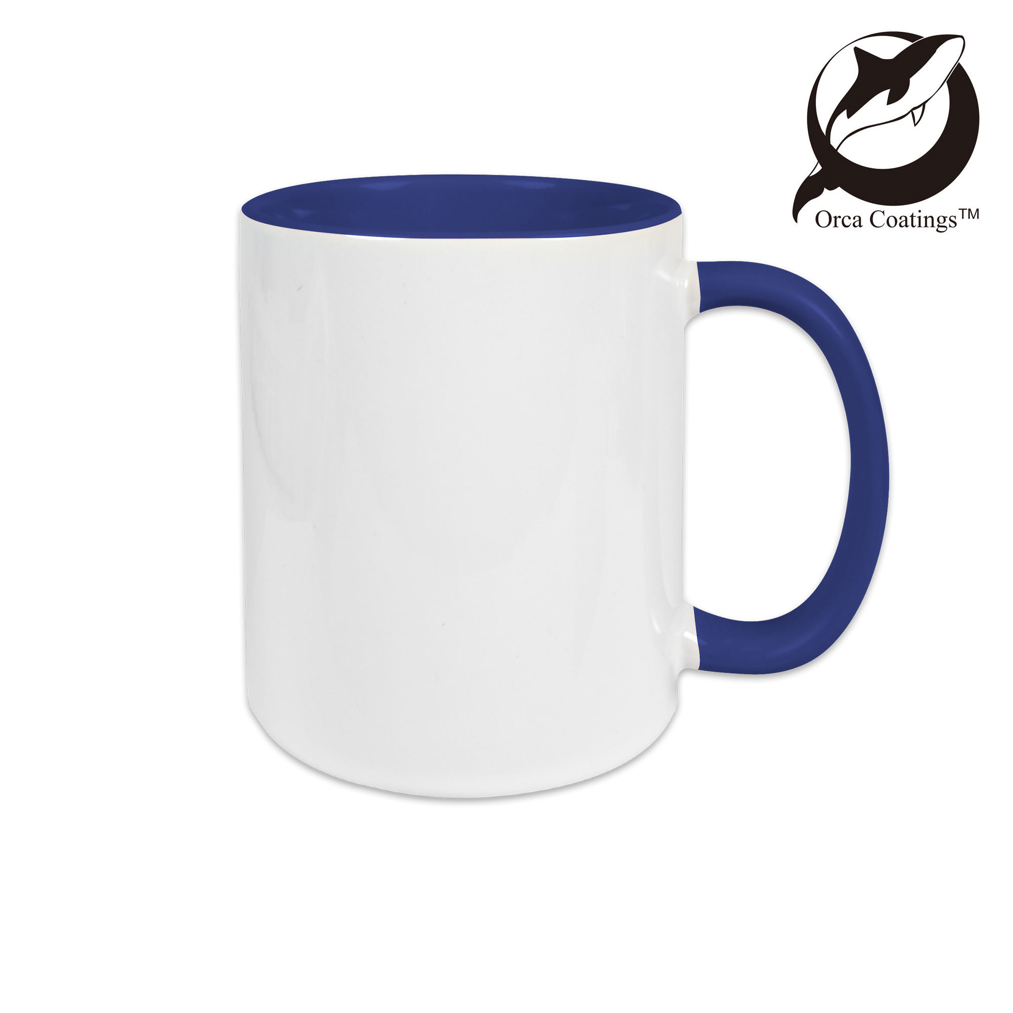 Keramiktasse TWO TONES & HANDLE 11oz, Orca™ Coating, Kobaltblau  