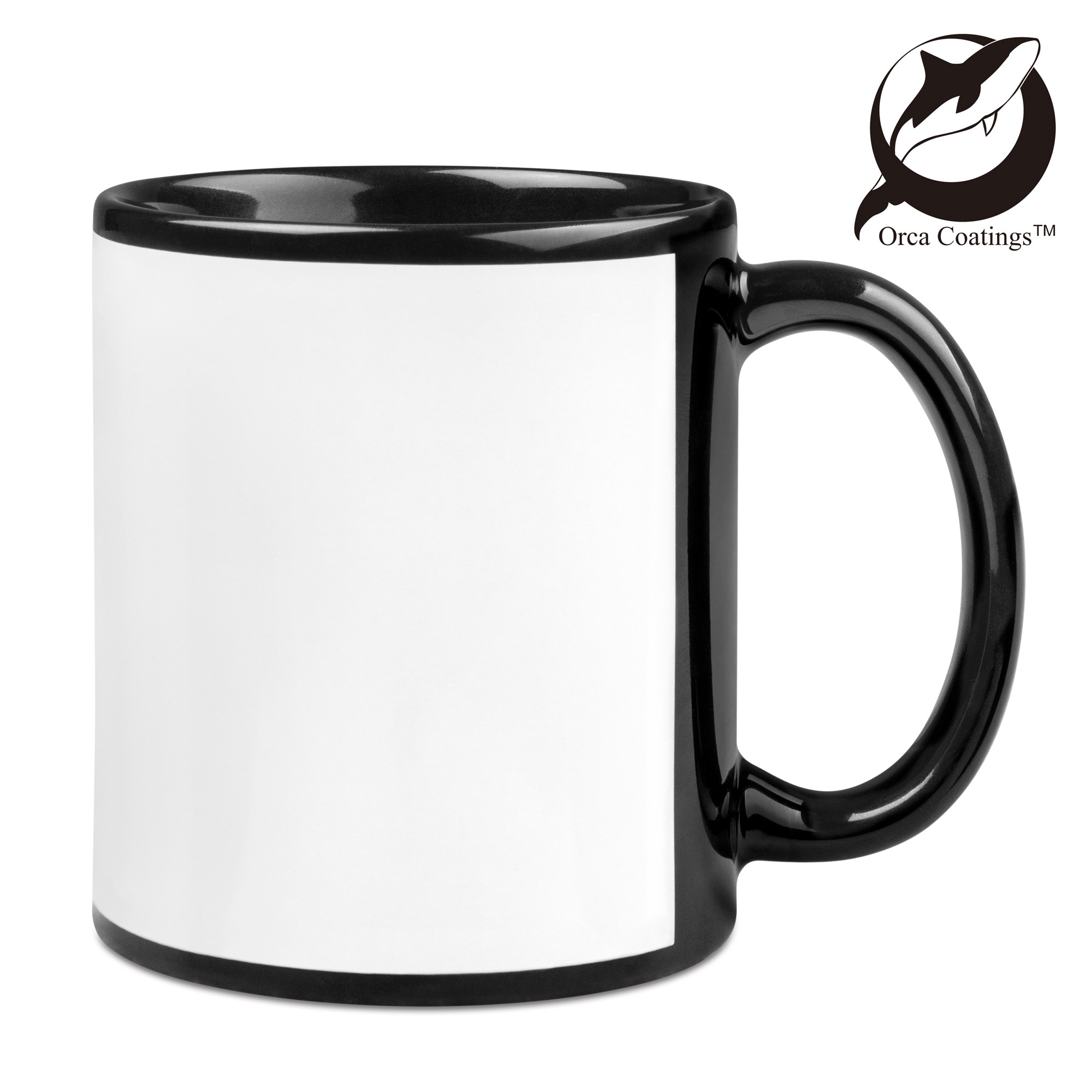 Schwarze Keramiktasse 11oz, Orca™ Coating, spülmaschinengeeignet, 36 St./Karton 