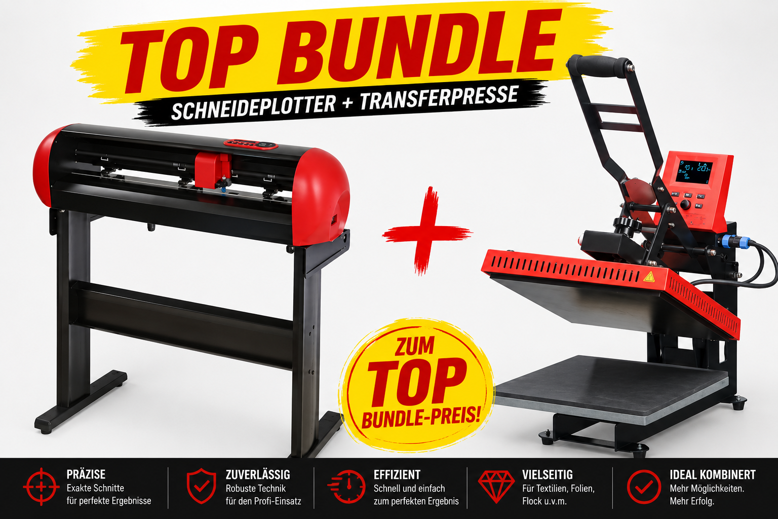 Bundle: Schneideplotter Secabo C60V u. Transferpresse Secabo TC5-smart (38x38)