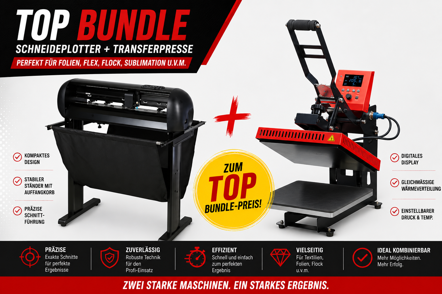 Bundle: Schneideplotter Secabo T60III u. Transferpresse Secabo TC5-smart
