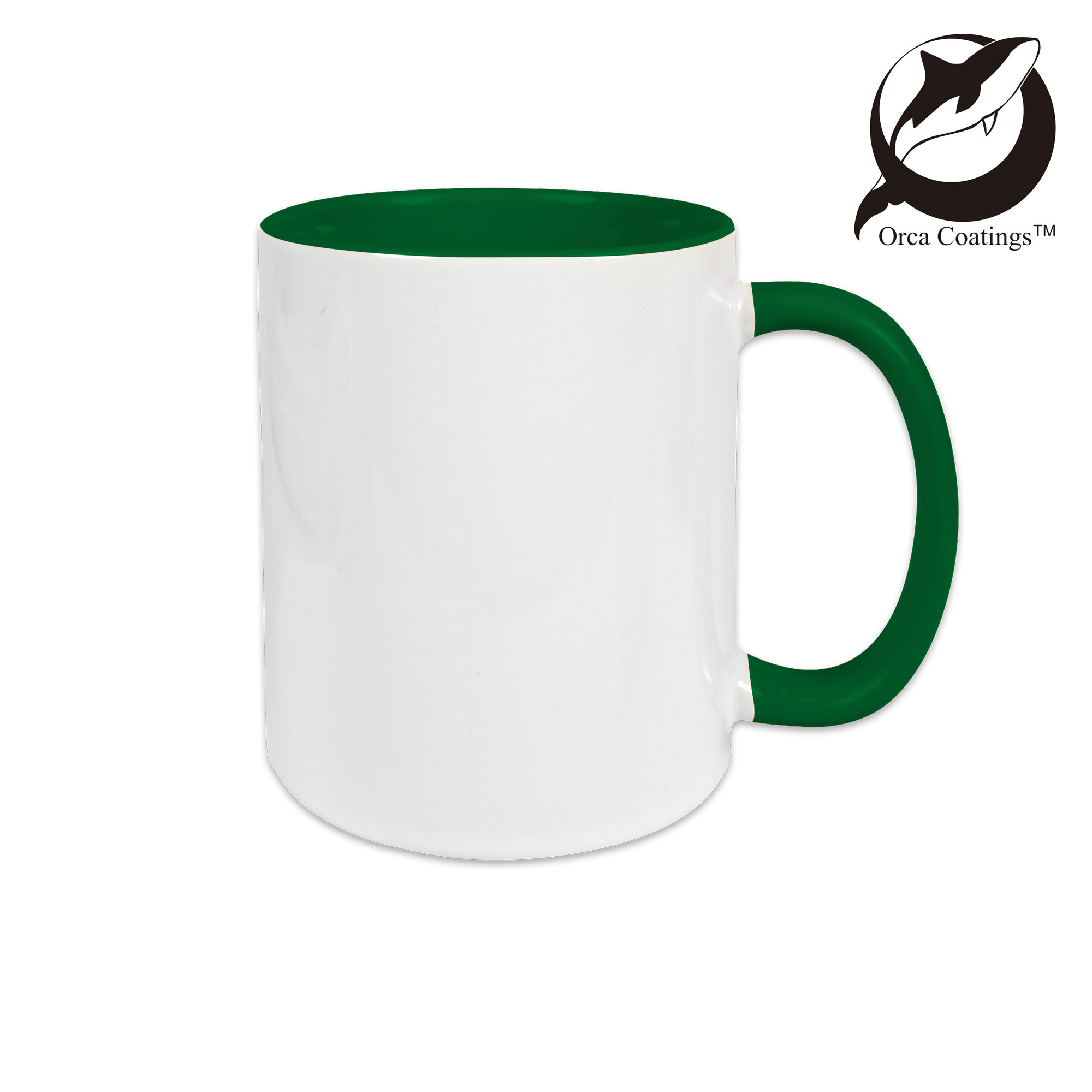 Keramiktasse TWO TONES & HANDLE 11oz, Orca™ Coating, Dunkelgrün