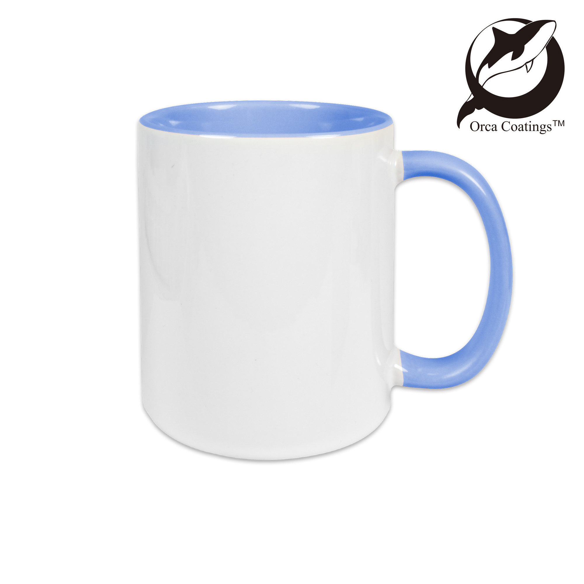 Keramiktasse TWO TONES & HANDLE 11oz, Orca™ Coating, Cambridge Blau