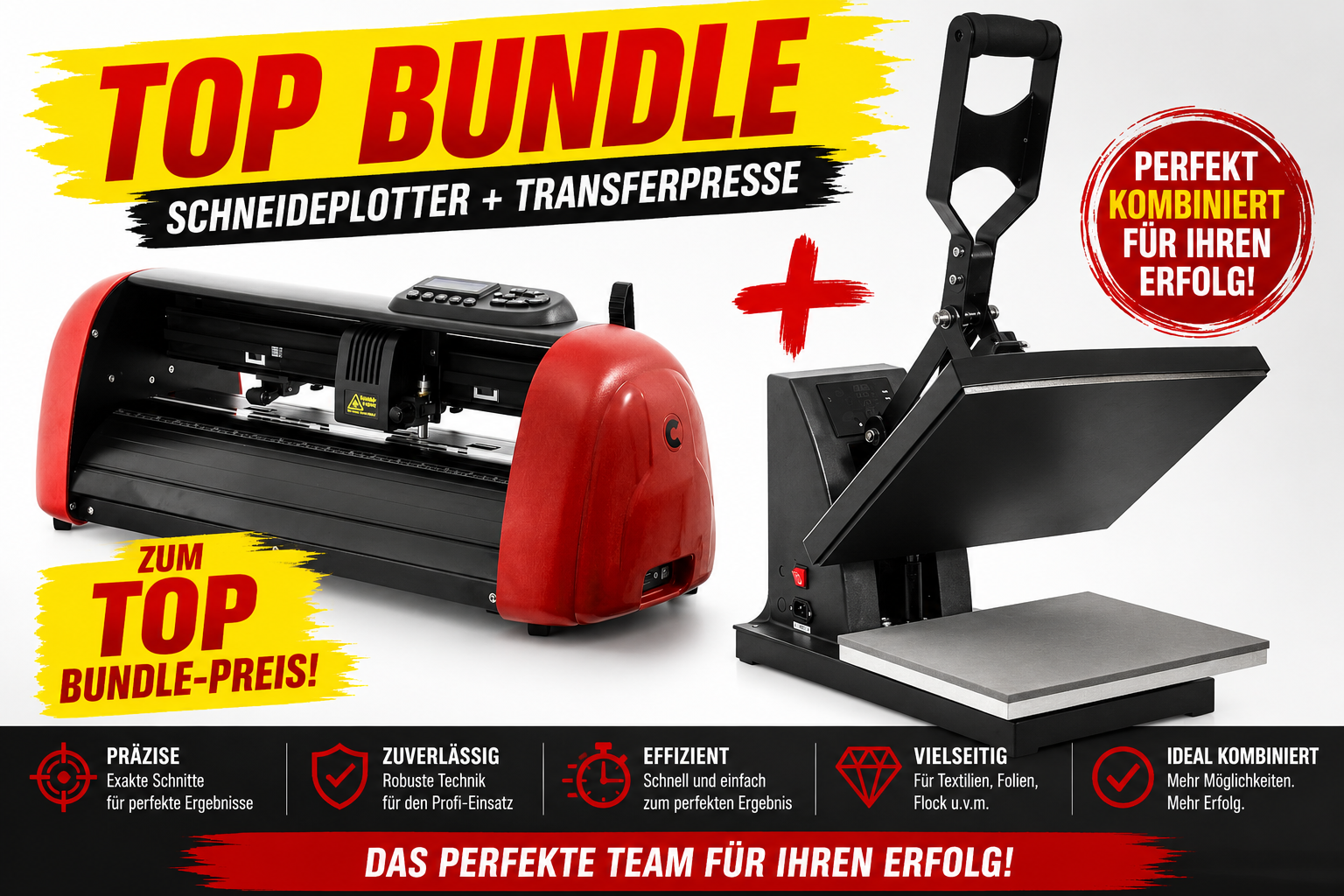 Bundle: Schneideplotter Secabo C30IV und Transferpresse Secabo C5/C38 