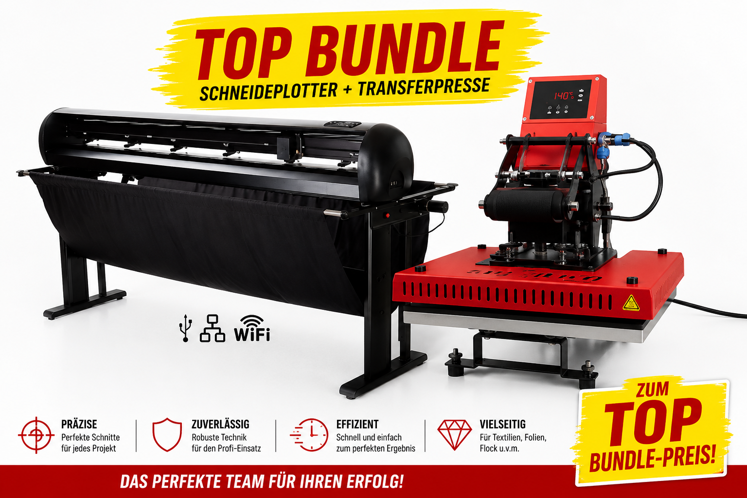Bundle: Schneideplotter Secabo T160III + Transferpresse Secabo TC5-lite