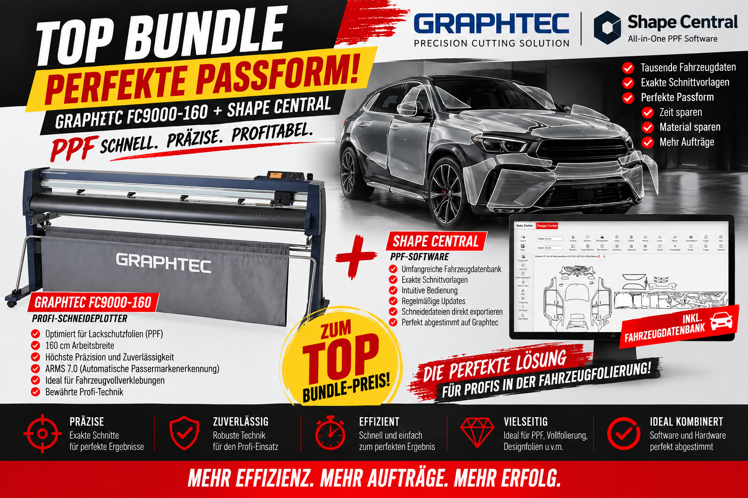 Graphtec FC9000-160 Stand PPF inkl. Lion Cut, Schneideplotter & PreCut-Software, DEAL